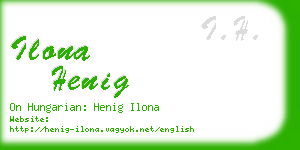 ilona henig business card